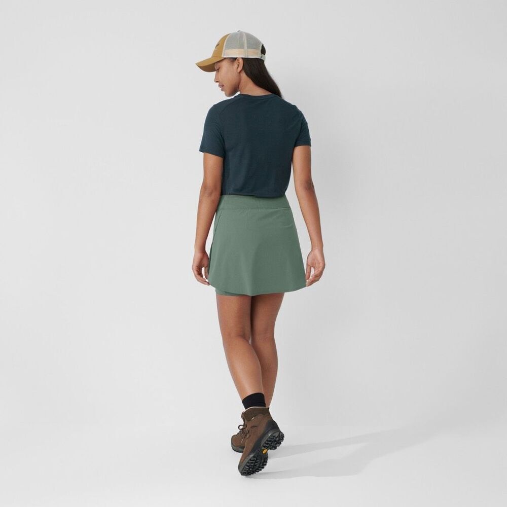 Fjallraven NWT Abisko Midsummer Skort Patina Green 44 (US 14) Athletic Activewea - Picture 3 of 7